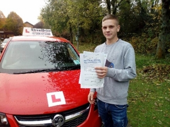 Delighted for 'Daniel Holder' who passed his driving test at Chippenham DTC, it was his “1st attempt”, just the “6” driving faults, we are ALL delighted for you.<br />
<br />
Congratulations from your instructor 'Andy' and ALL of us at StreetDrive (School of Motoring), may we wish you many years of safe driving - Passed Monday 12th November 2019.