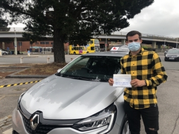 Congratulations Joe on passing your driving test today at Poole DTC, just the 2 df’s so very well done.  <br />
<br />
Keep safe, enjoy your freedom! 👋 🎊 🎉<br />
<br />
Passed Friday 11th June 2021.