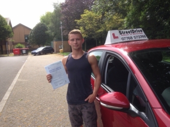 Congratulations to Joe Makepease who passed his driving test 1st Attempt today at Chippenham DTC well done we are delighted for you<br />
<br />

<br />
<br />
Congratulations from your instructor Colin and ALL of us at StreetDrive School of Motoring may we wish you many years of safe driving - Passed Wednesday 27th July 2016